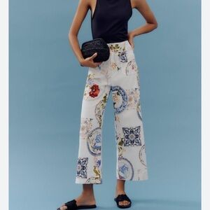 Maeve Floral and Geometric Print Pants